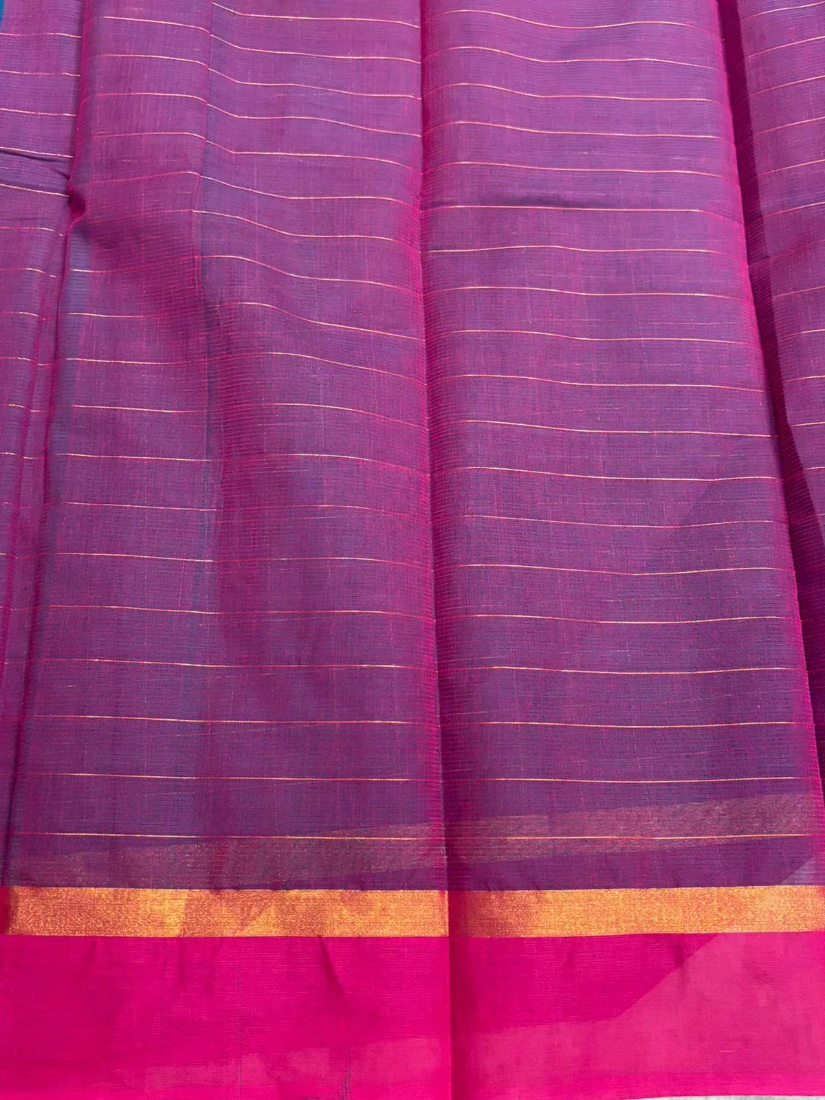 MANGALAGIRI COTTONS BODY GRAY CHECKS DESIGNER BORDER ZARI PALLU AND BLOUSE RUNNING - pochampallysarees.com