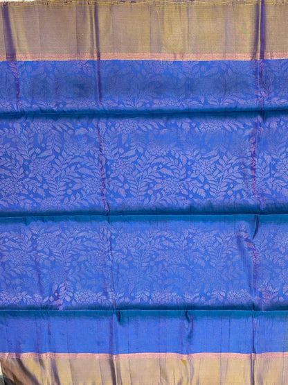 Elegant Dual Tone Blue & Purple Soft Silk Saree | Buy Online - pochampallysarees.com