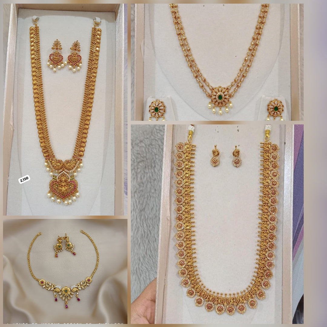 4 four necksets combo with ear rings