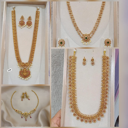 4 four necksets combo with ear rings