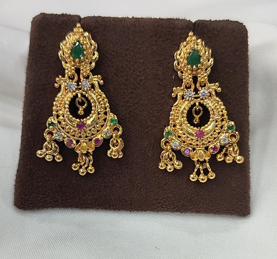 Antique gold screw back hangings