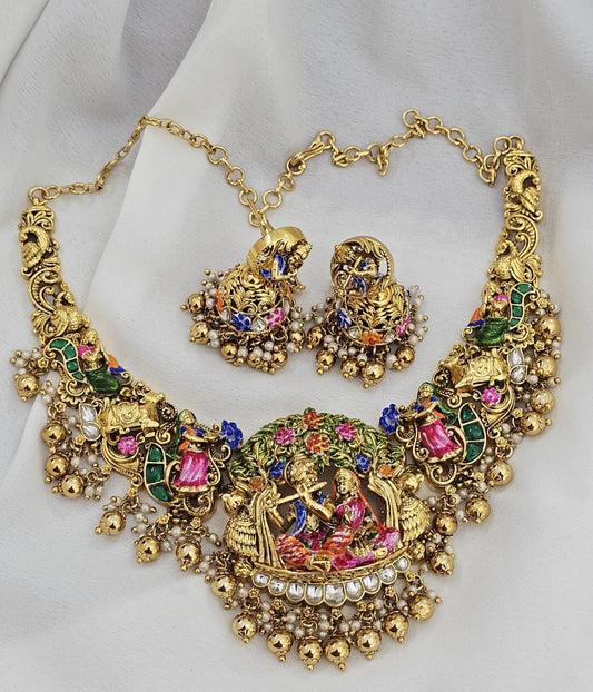 Desighner Krishna neck set