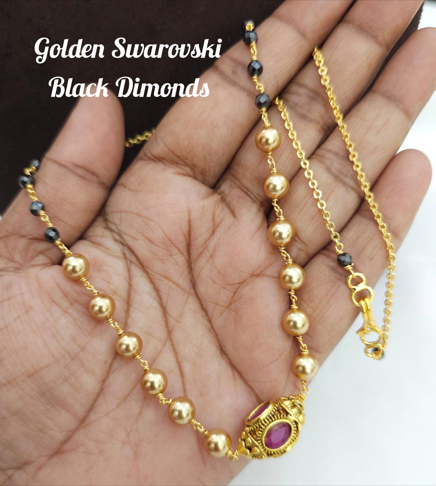 Golden Swarovski Mala