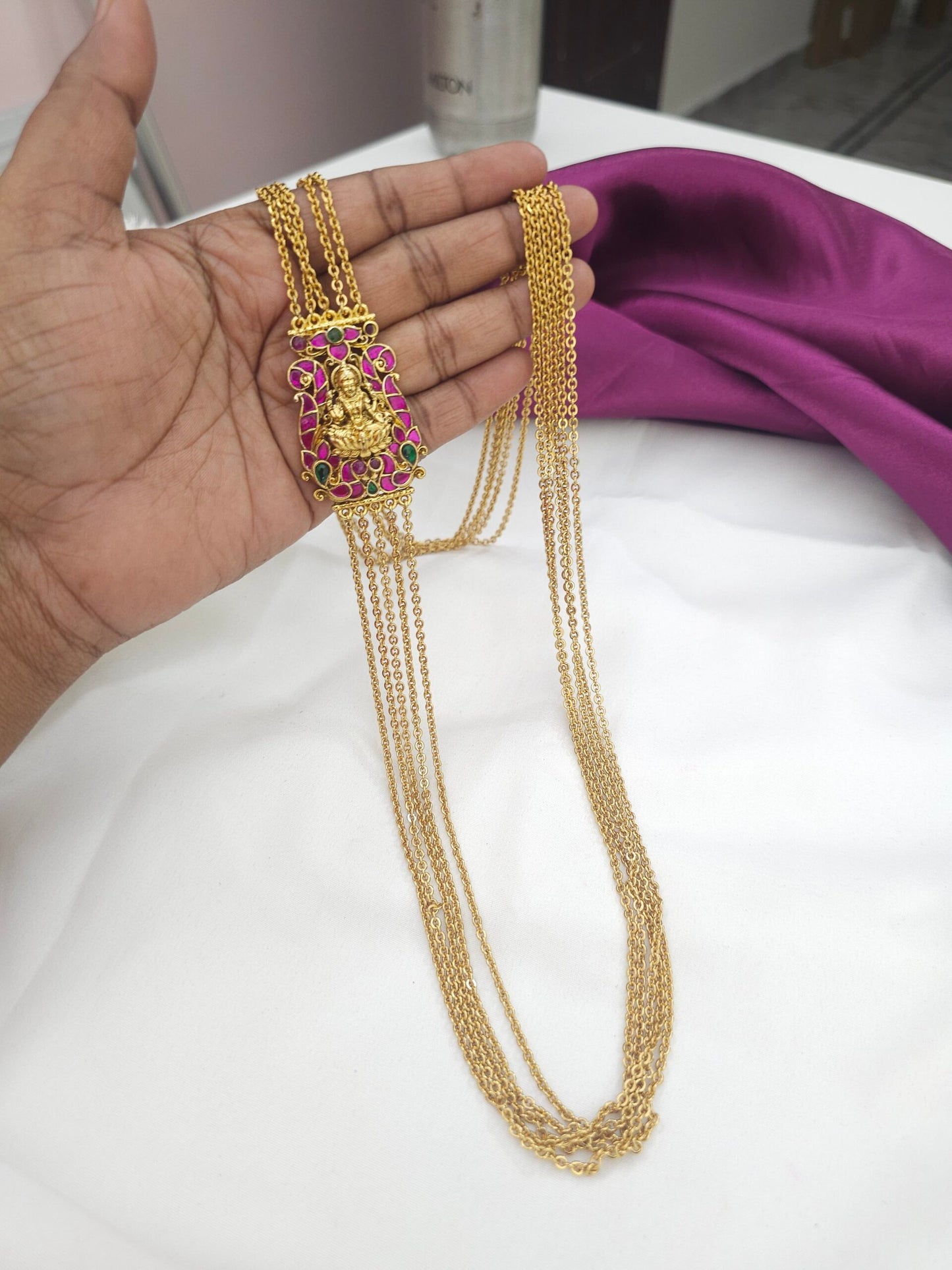 Jadau kundan chandraharam