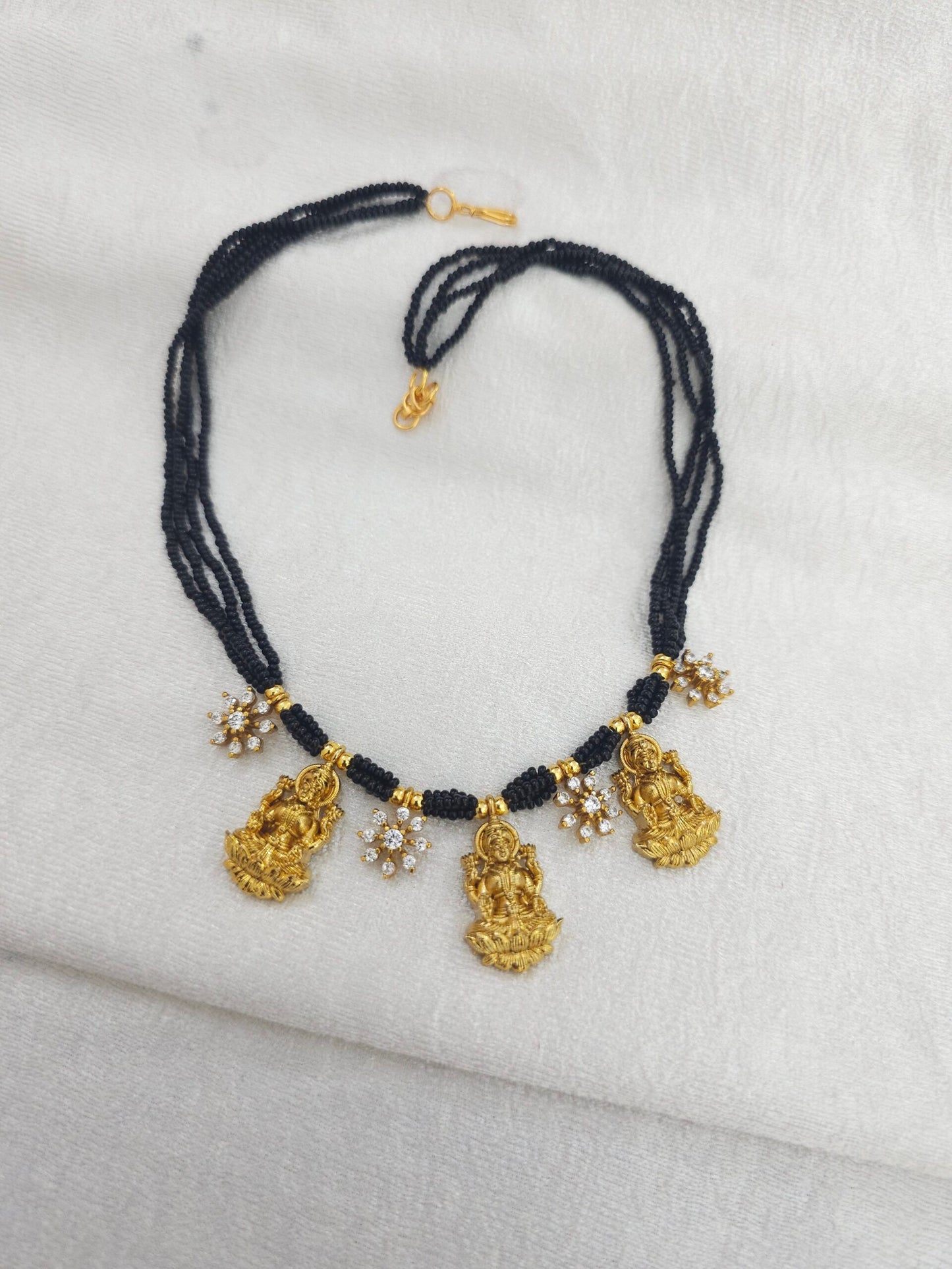Hand made Kasu Mala with beads