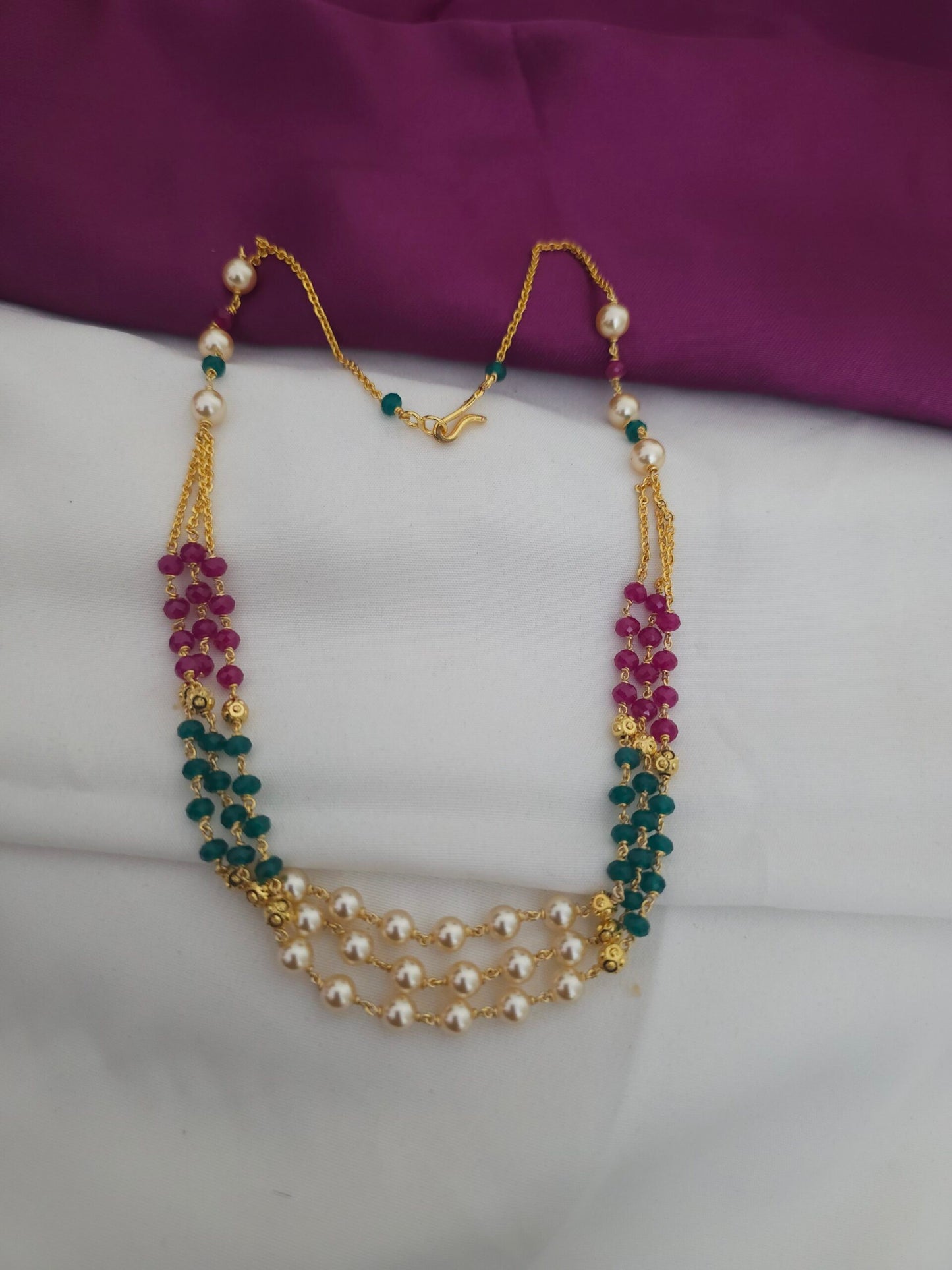 Chetan rubies and Chetan emeralds Swarovski handmade desighn