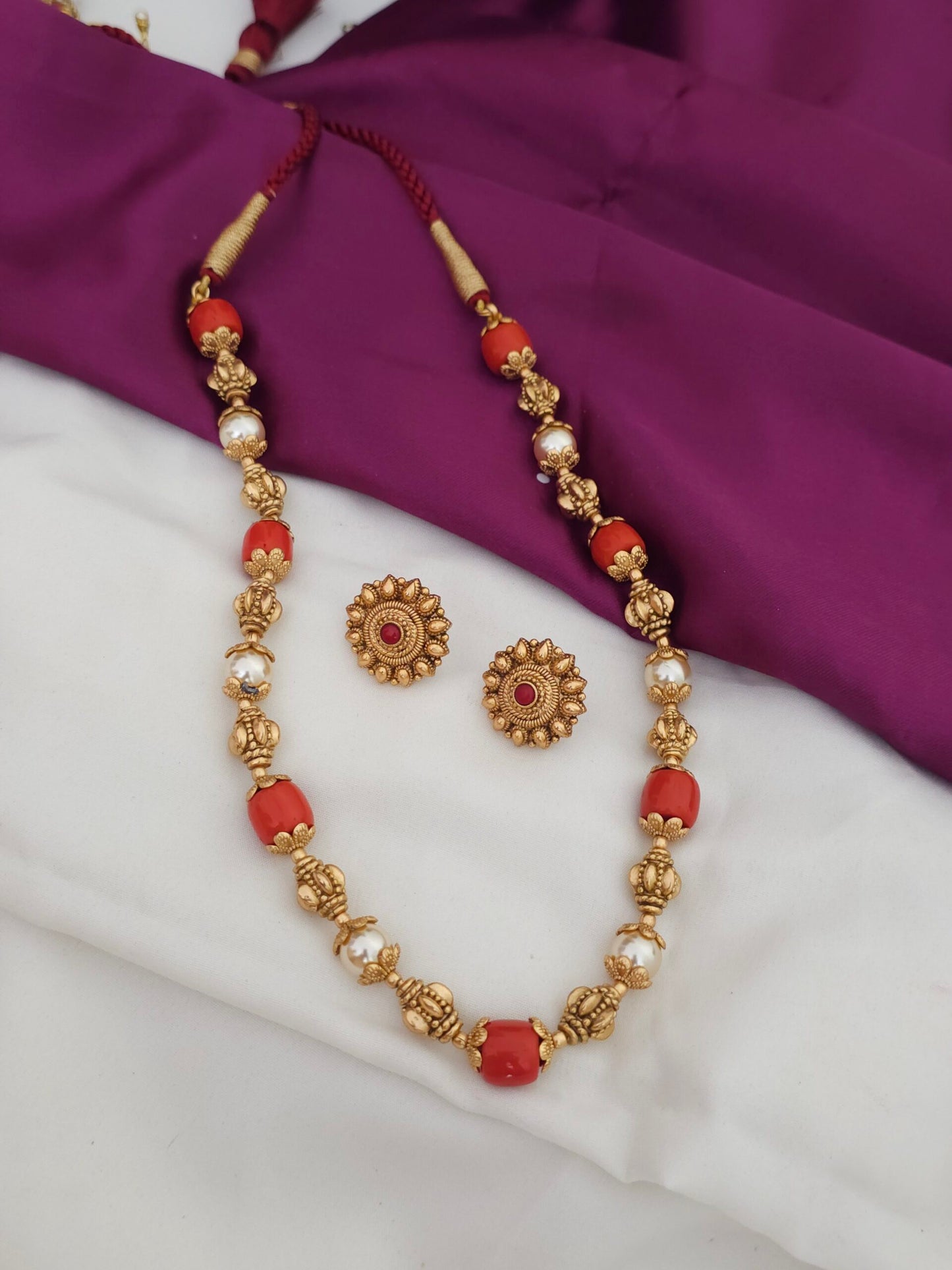 Handmade pagadam and nakshi ball Haram 1599