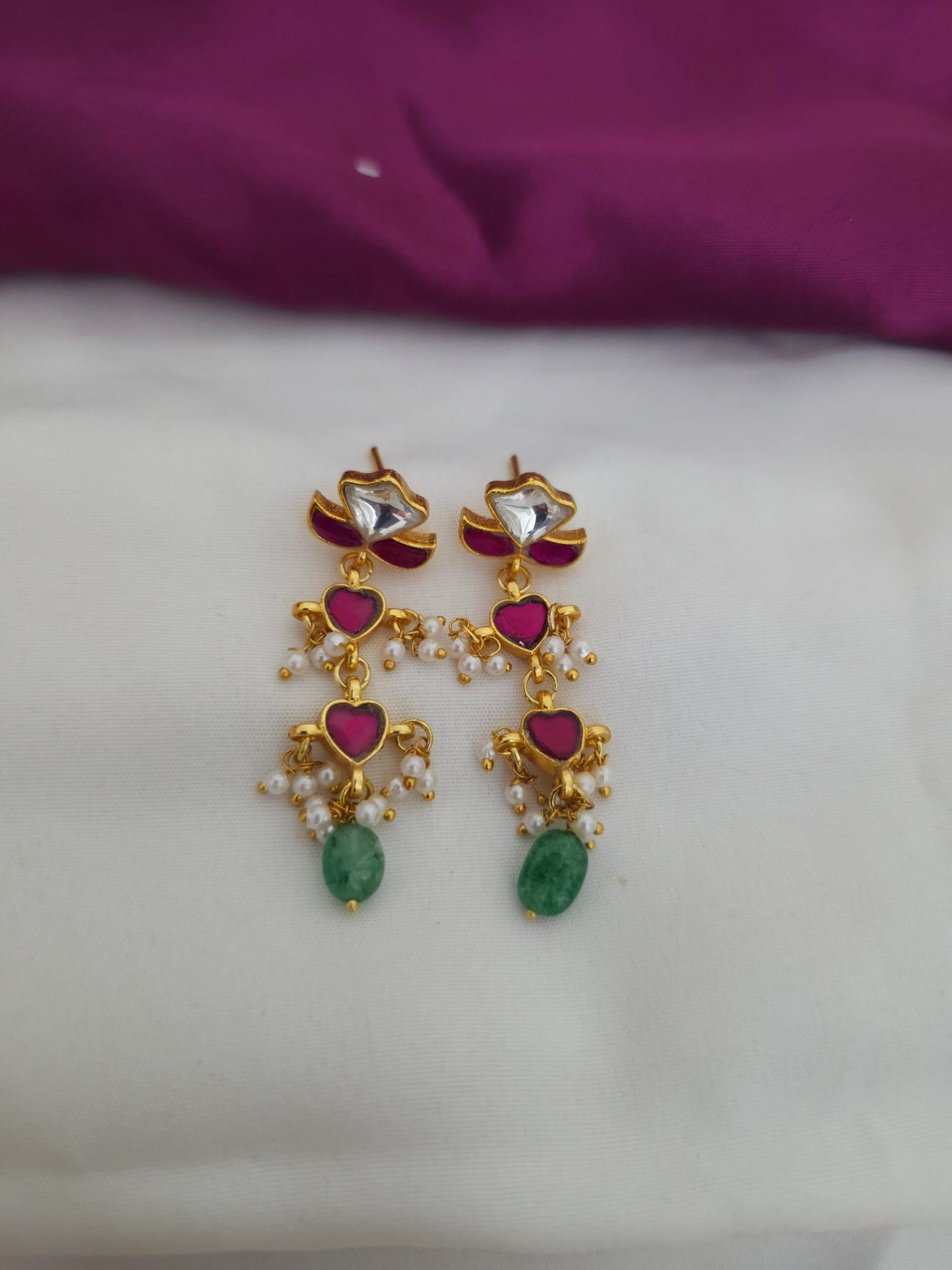 Jadau kundan hangings