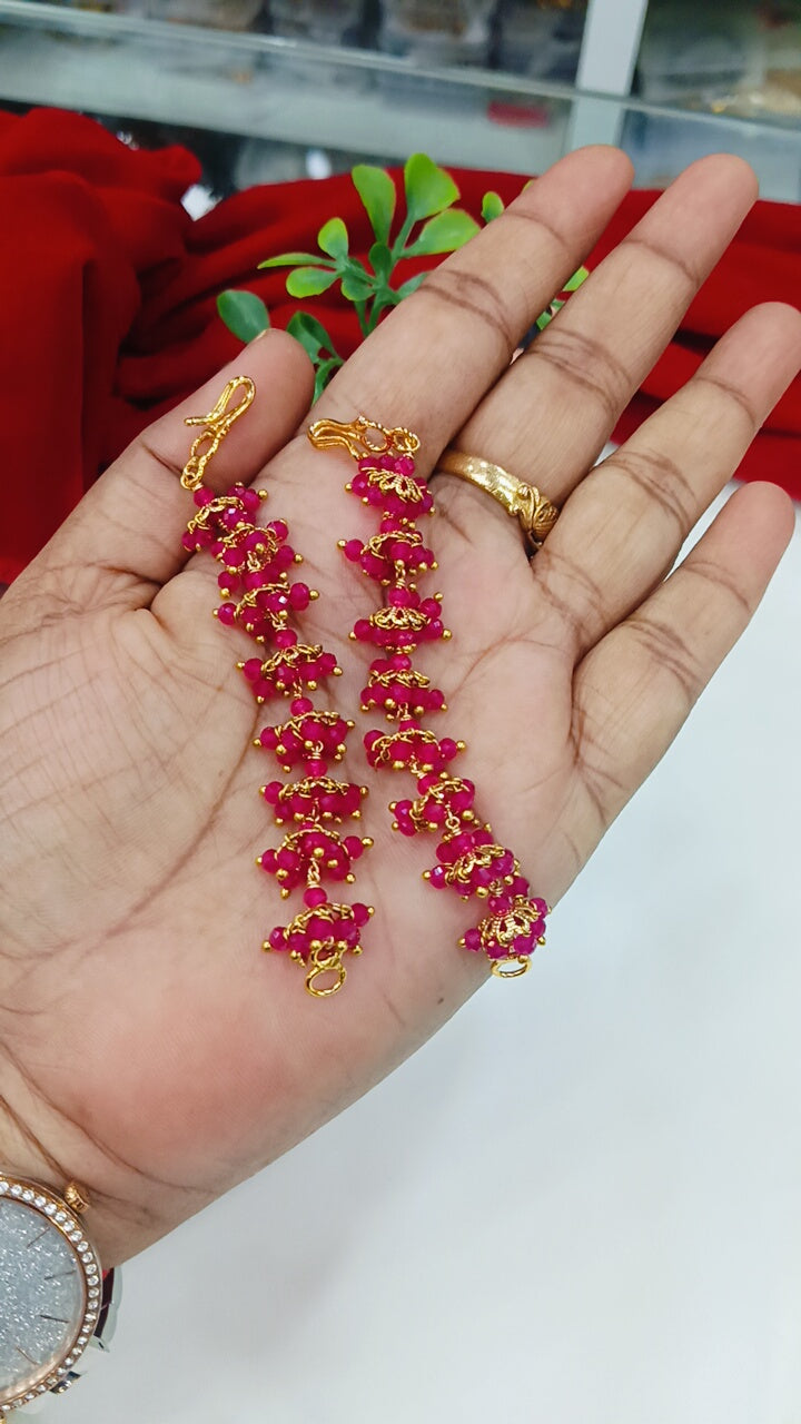 Mattilu 8 small buttas with Chetam Rubies Note: items Handmade items 5 to 6 days dispatch one day plus or minus