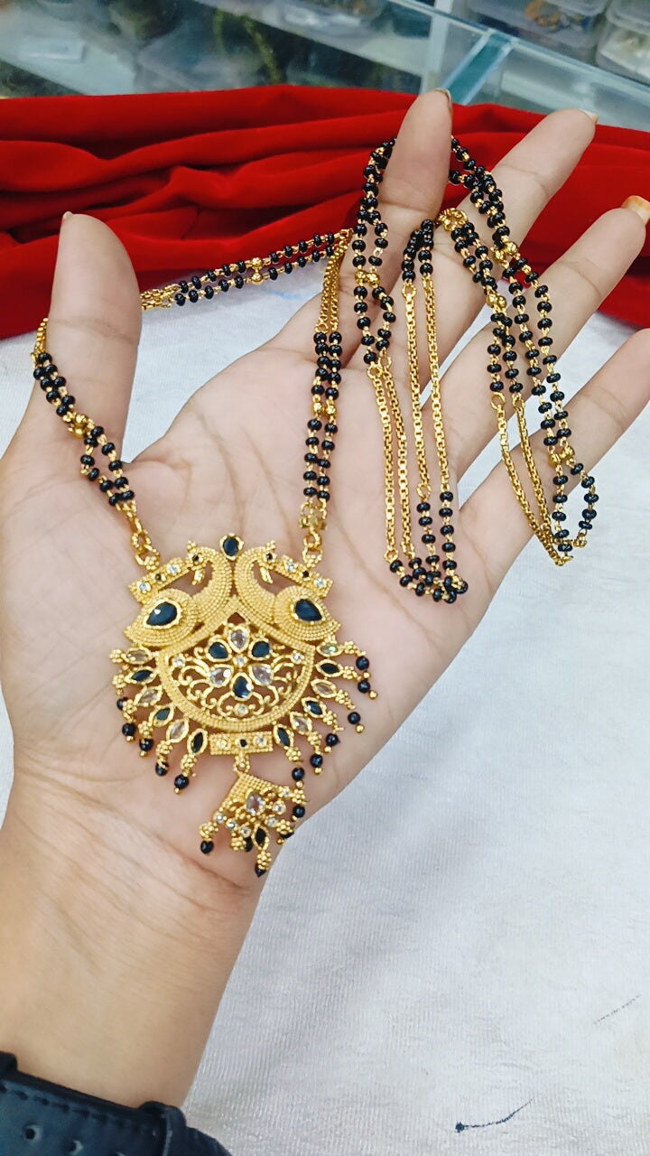 Long Black Beads without God Motive