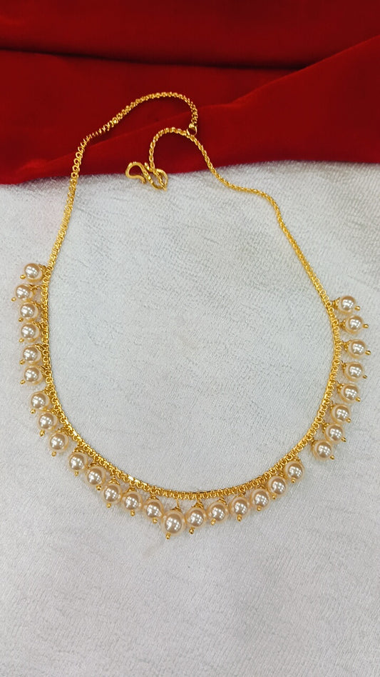 swarovski pearls simple chowker model