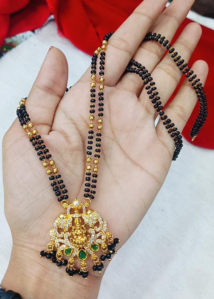 2 Lines Black Beads With Laxmi just 550