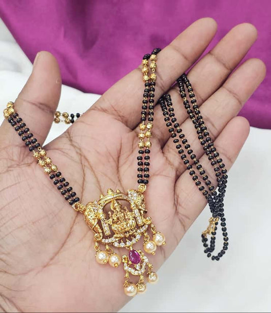Antique nakshi pink stone black beads  just 499