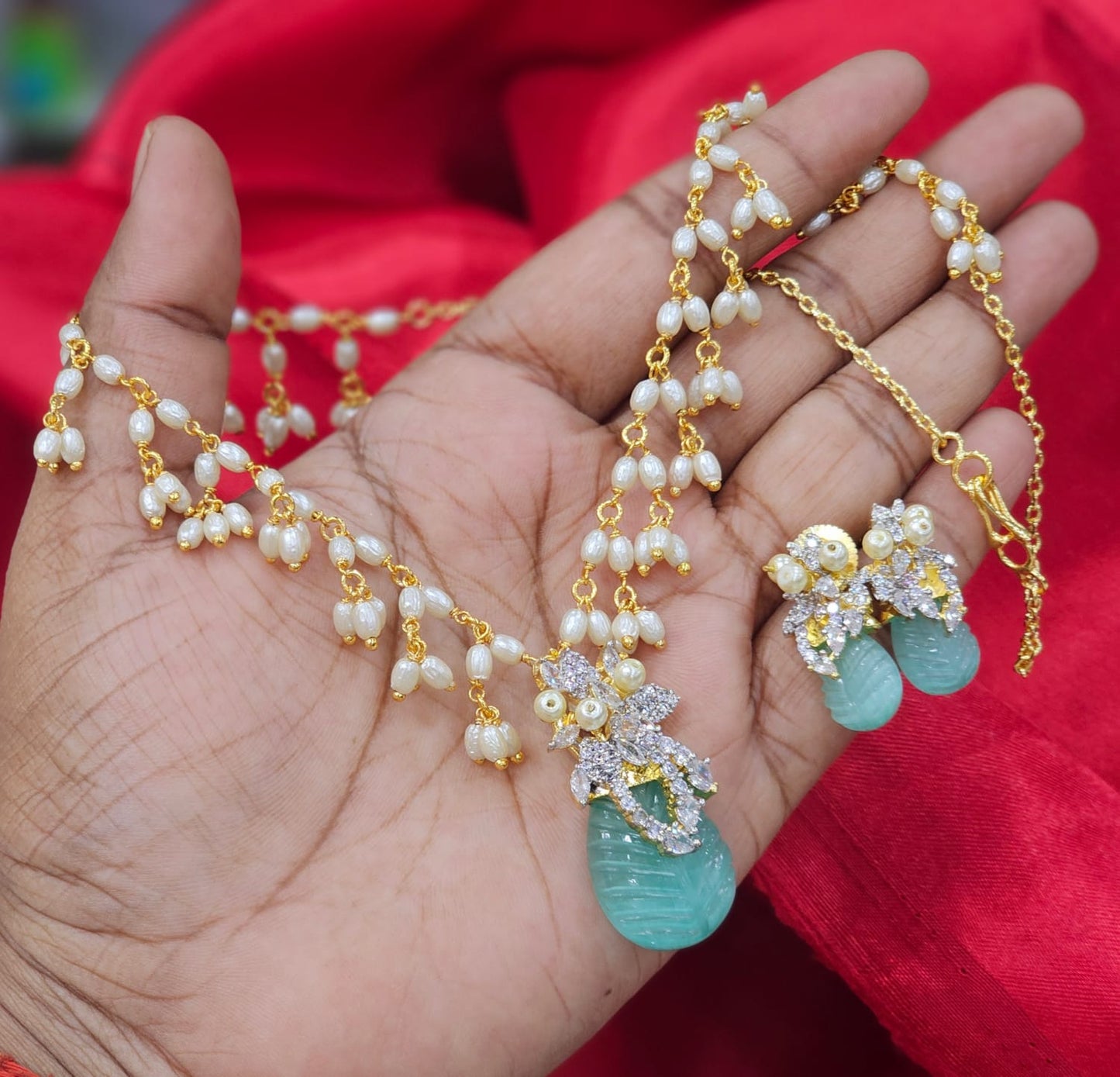 gj jali mala choker with pendent just 1099
