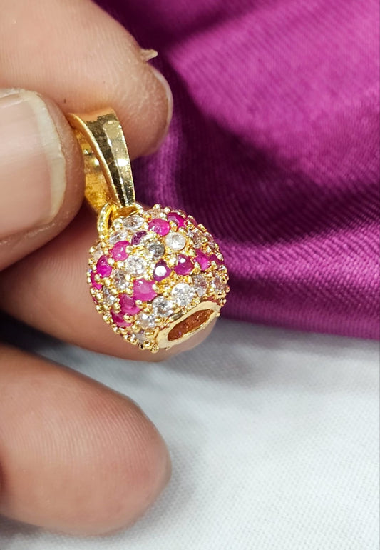 Cz ball locket pink and white stones just 299