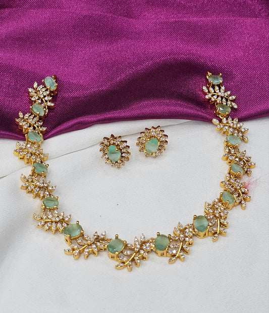 Stone neck set with pastral green just 799