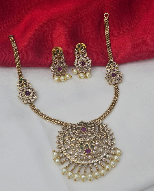 Victorian mehandhi polish neck set just 750