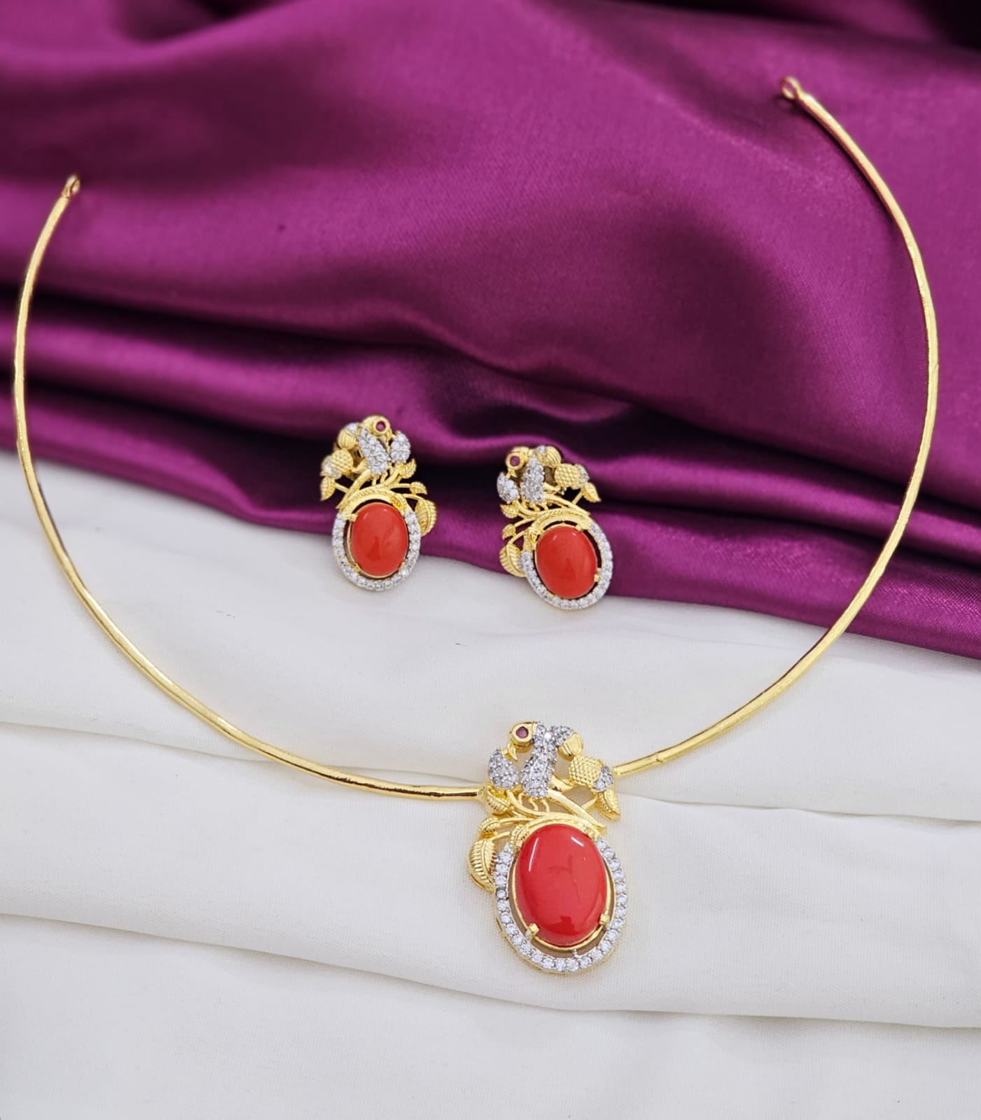 kante choker with ruby stone just 1099