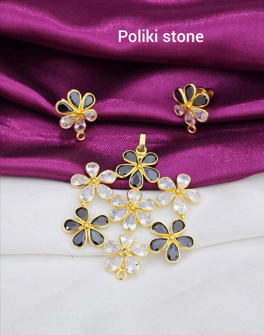 Poliki stone pendent set just 899