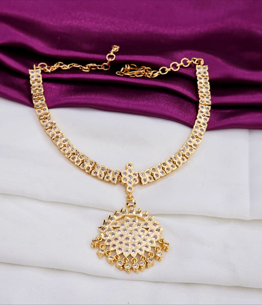 Microplish Nan neck set full attiga stones just 1299