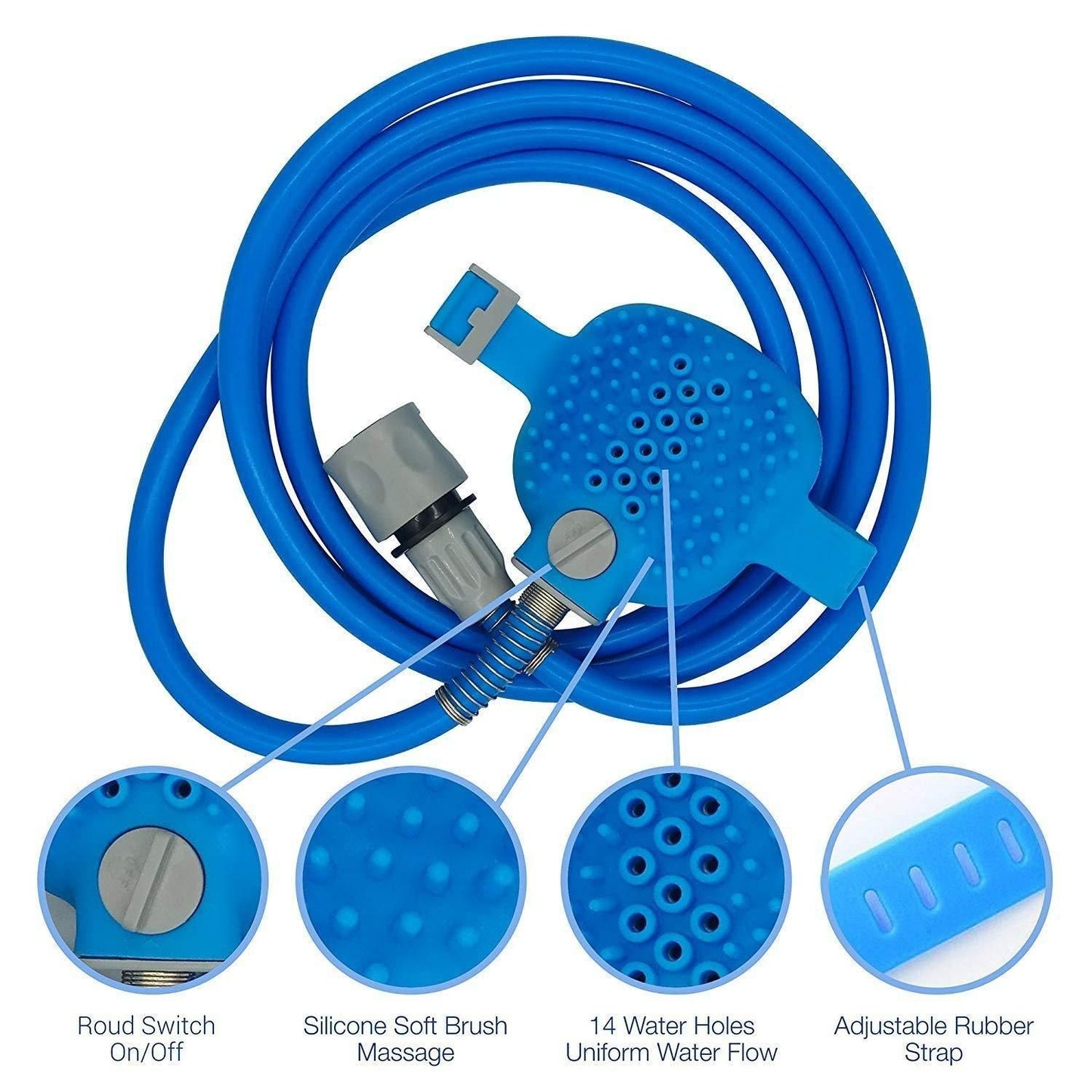 Pet Bathing Tool - Cleaning Washing Massager Scrubber Brush for Dog