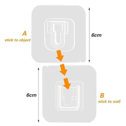 Waterproof Stick Hooks Pack of 10
