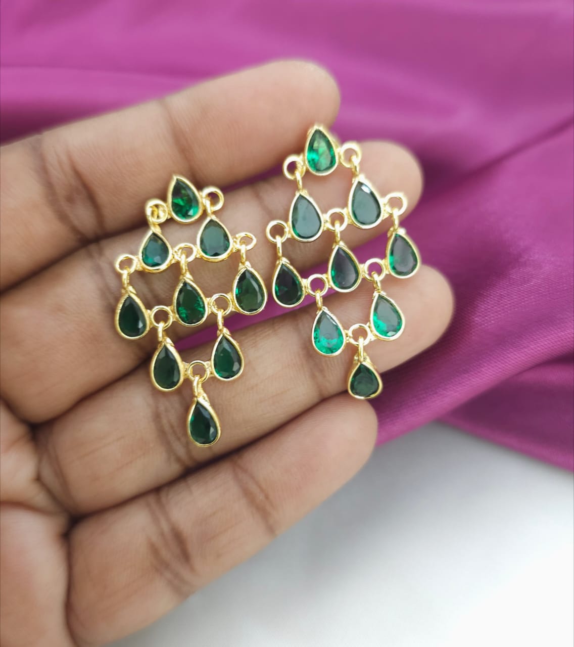 14 ktc replica poliki stone GREEN hangings 450 free shipping