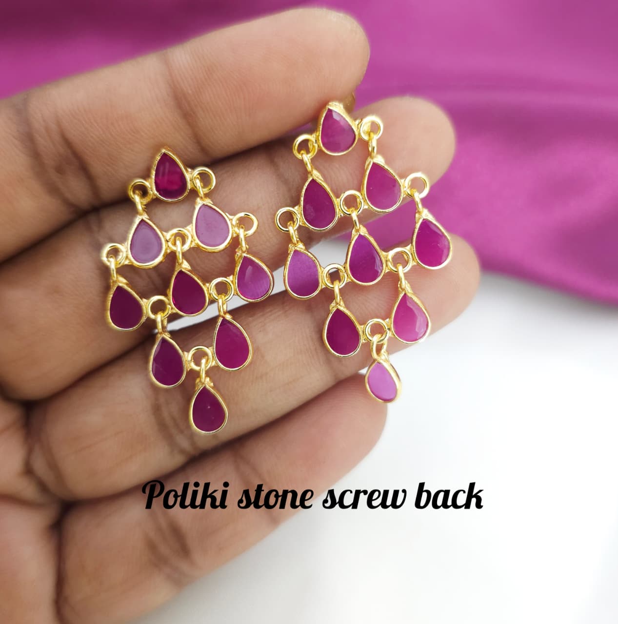 14 ktc replica poliki stone RED hangings 450 free shipping