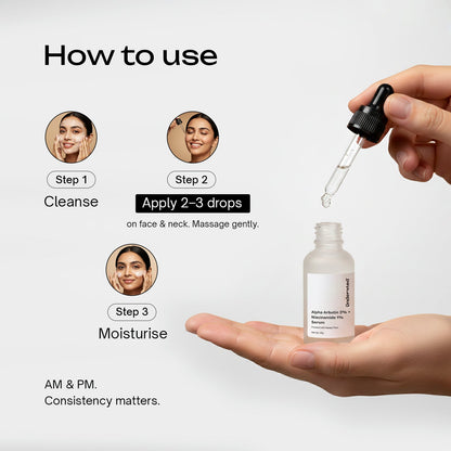 Alpha Arbutin 2% + Niacinamide 1% Serum