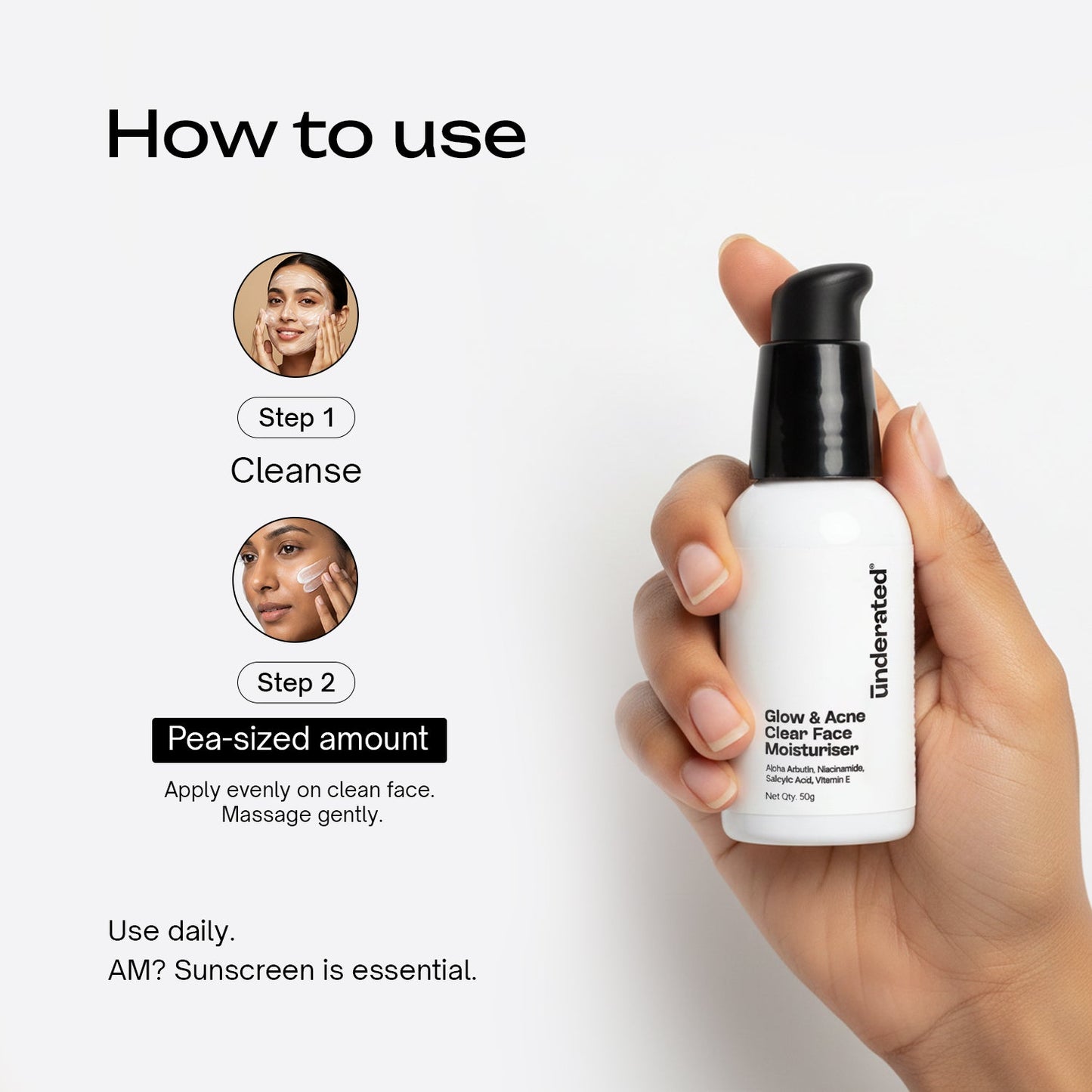 Glow and Acne Clear Face Moisturiser
