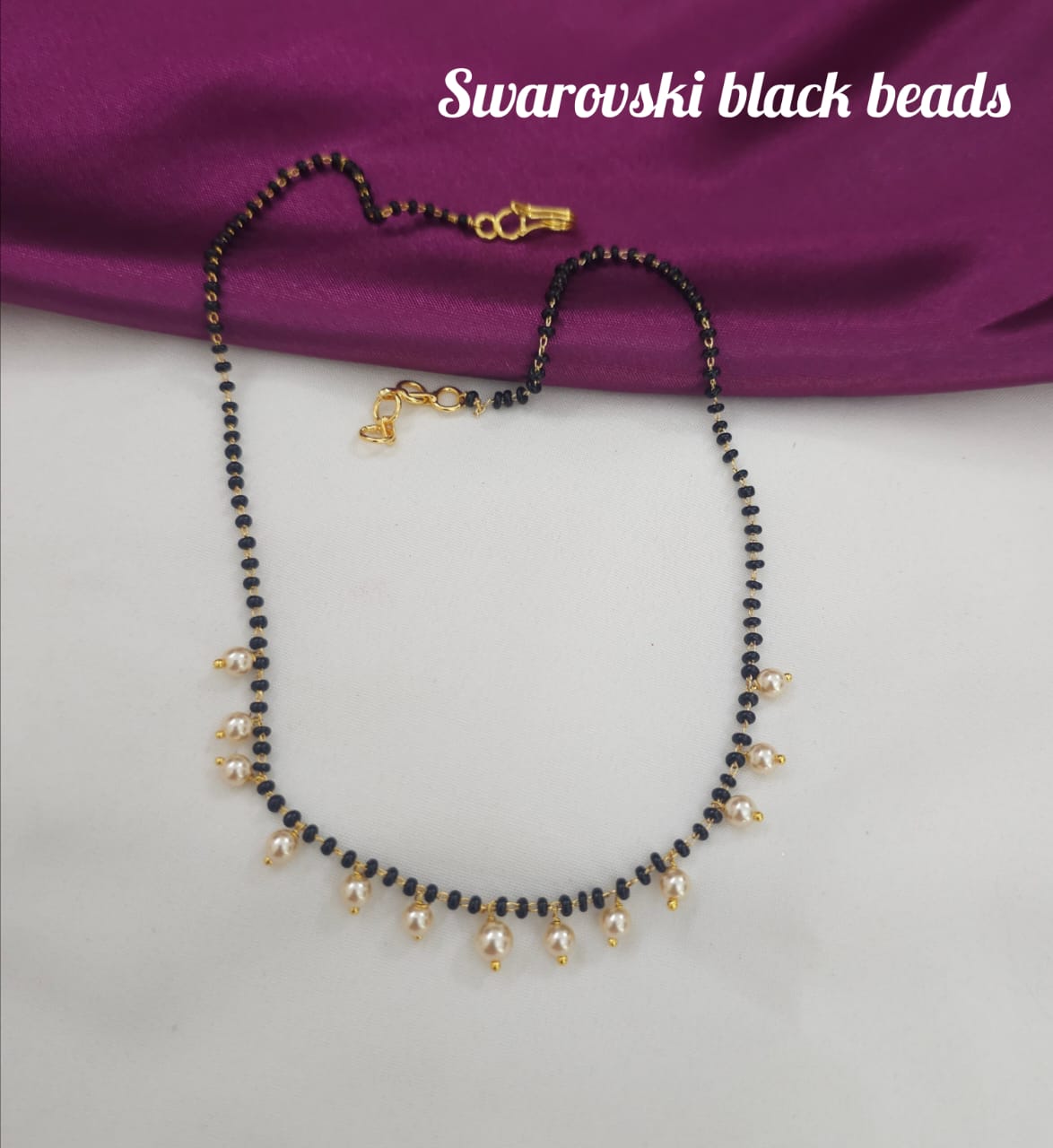 Swarovski black beads handmade 350 free shipping