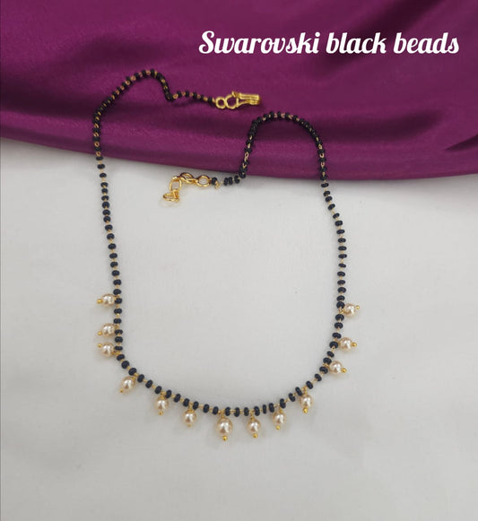 Swarovski black beads handmade 350 free shipping