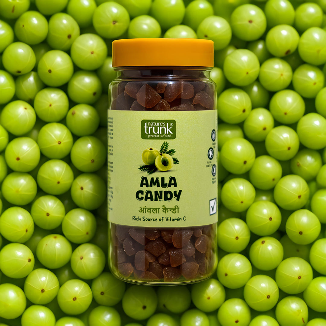 Amla candy made from fresh gooseberries, sweet and tangy traditional snack. Buy amla candy online for a healthy and tasty treat