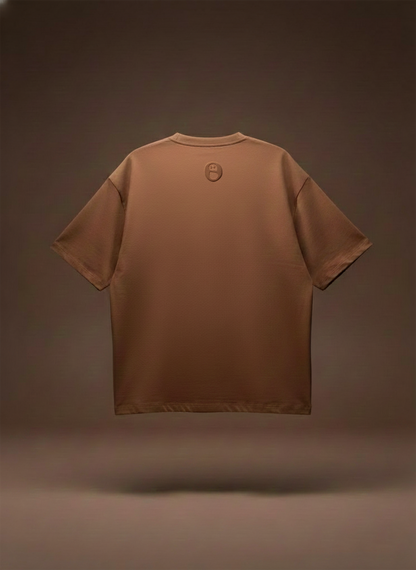 One of None Muted Mocha boxy Oversized Tee