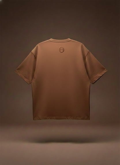 One of None Muted Mocha boxy Oversized Tee