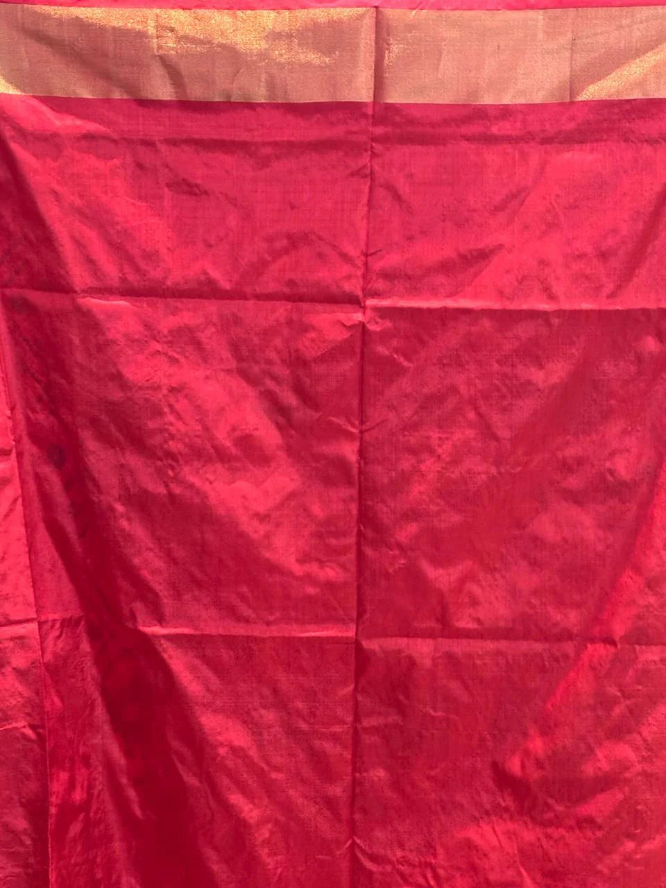 POCHAMPALLY IKKAT SILK PATOLA MIDDLE RED BORDER AND PALLU RED ZARI BORDER ALLOVER DESIGN SAREE - pochampallysarees.com