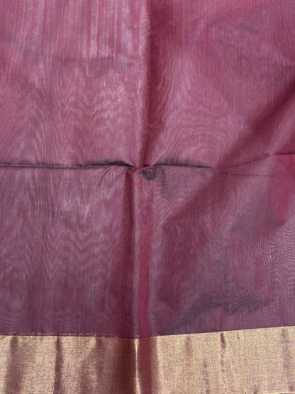 POCHAMPALLY IKKAT SICO CHOCOLATE SARI - pochampallysarees.com