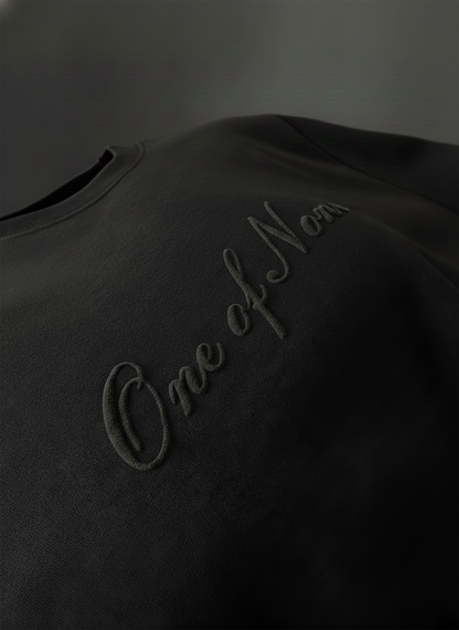 One of None Midnight Black Boxy Oversized Tee