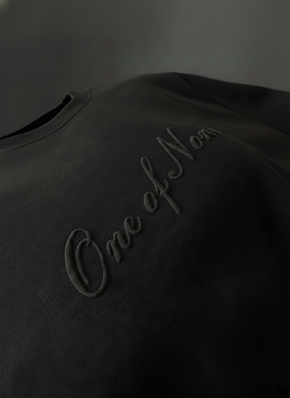 One of None Midnight Black Boxy Oversized Tee