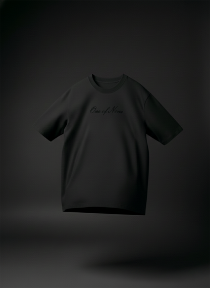 One of None Midnight Black Boxy Oversized Tee