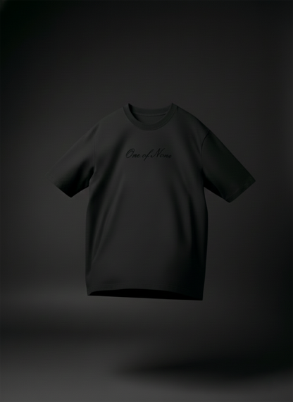 One of None Midnight Black Boxy Oversized Tee