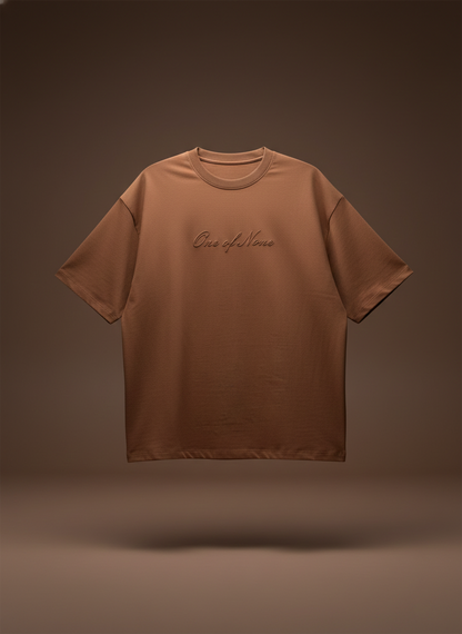 One of None Muted Mocha boxy Oversized Tee