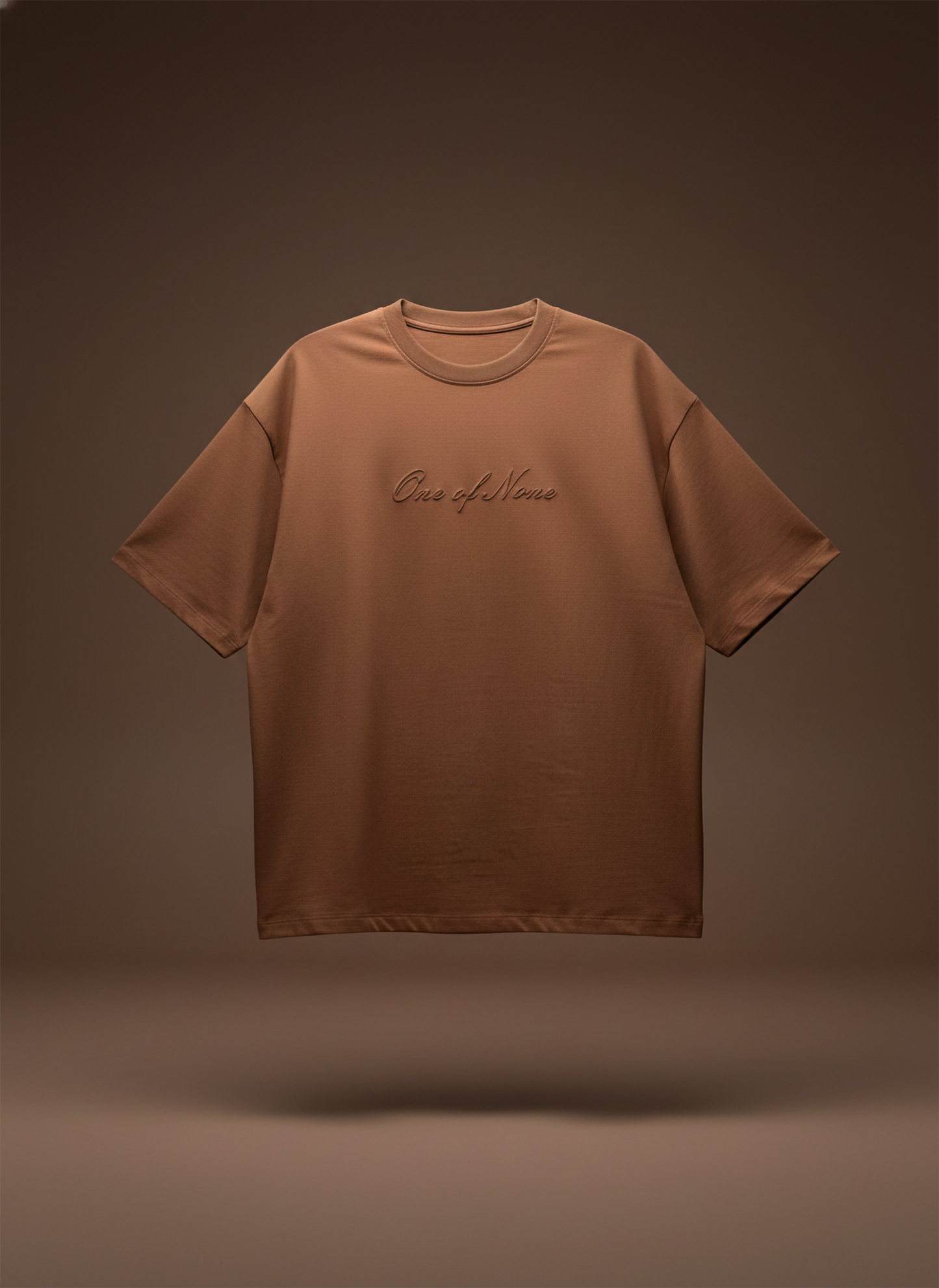 One of None Muted Mocha boxy Oversized Tee