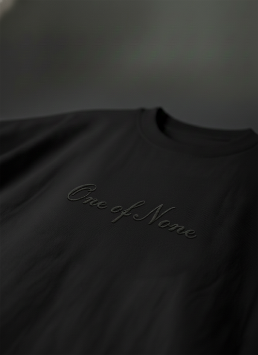 One of None Midnight Black Boxy Oversized Tee