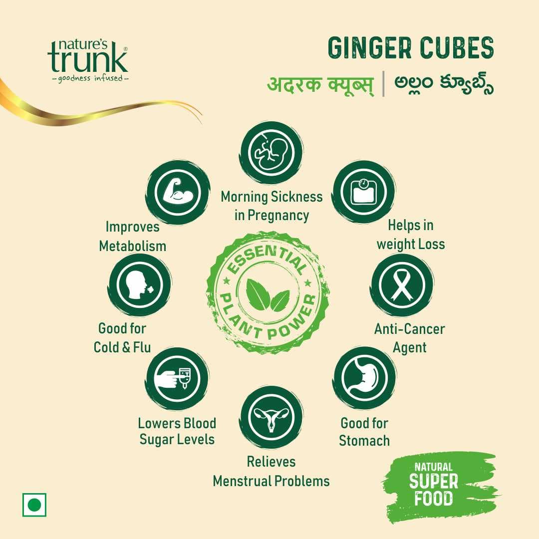 Ginger cubes health benefits natural candy, rich in antioxidants and digestion support, best ginger cubes online pack