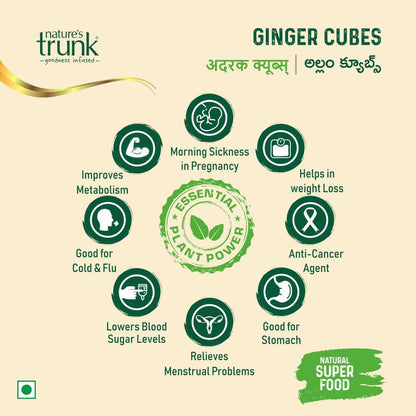 Ginger cubes health benefits natural candy, rich in antioxidants and digestion support, best ginger cubes online pack