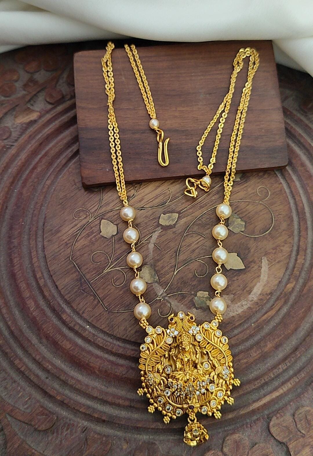 Handmade swaroski laxmi mala just  699