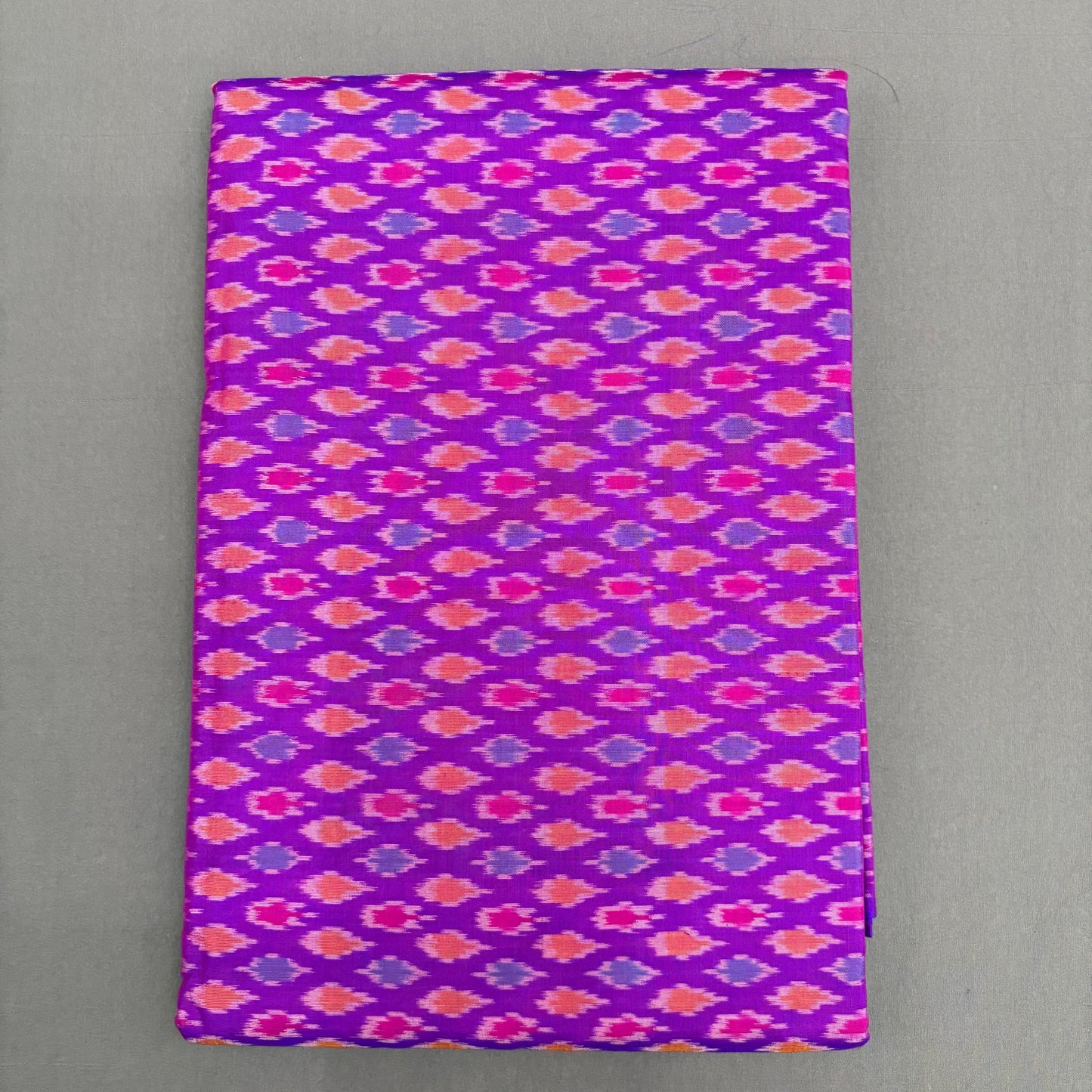 POCHAMPALLY IKKAT SICO PURPLE FABRIC - pochampallysarees.com