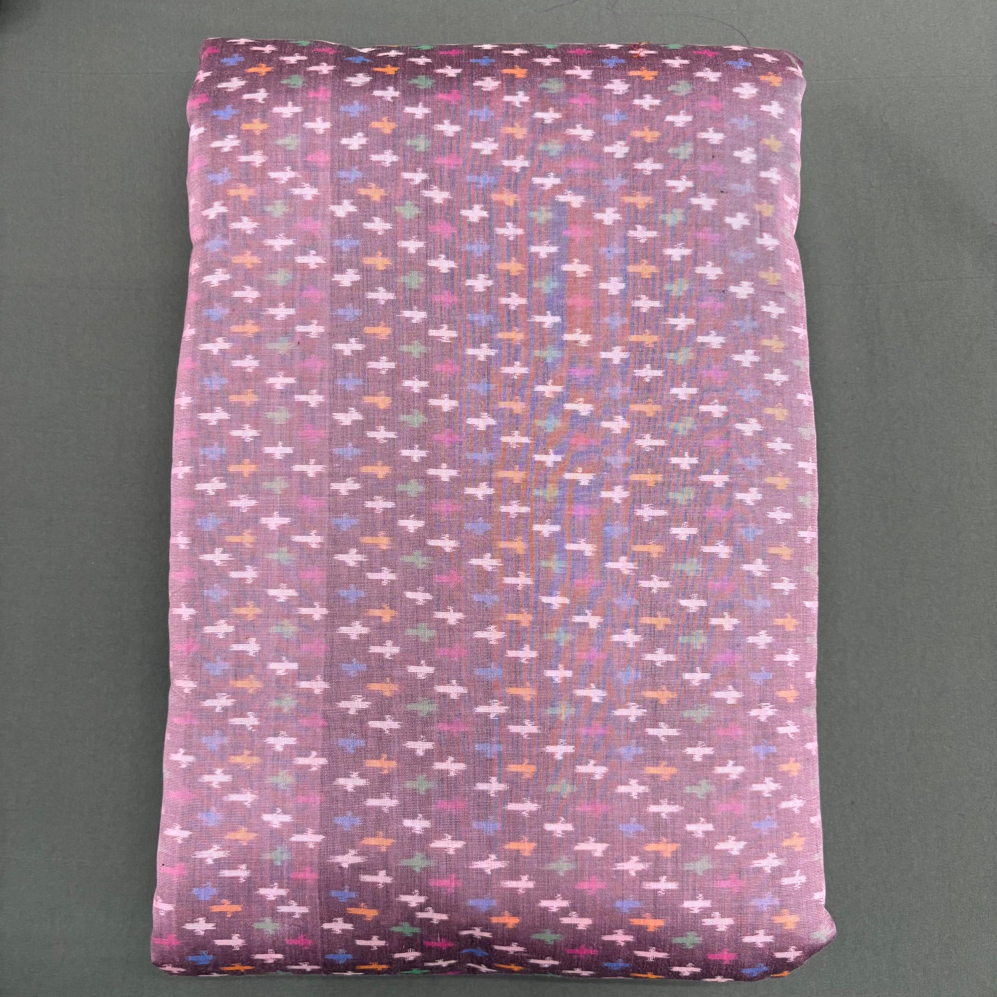 POCHAMPALLY IKKAT SICO PURPLE FABRIC - pochampallysarees.com
