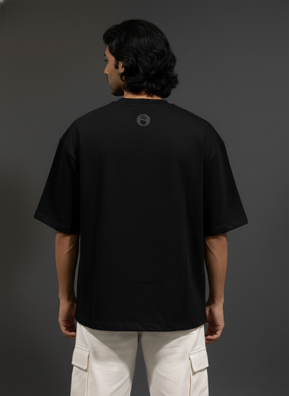 One of None Midnight Black Boxy Oversized Tee